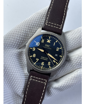 (준비완료/특급배송)NO.2266/V7공장 IWC 마크18 티타늄 블랙다이얼 가죽