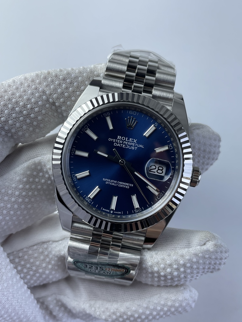 (준비완료/특급배송)NO.2339/클린공장 롤렉스 데이저스트 41MM 블루 바인덱스 쥬빌레 플루티드 3235
