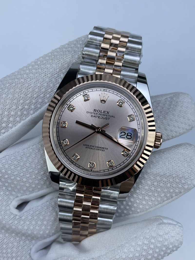 (준비완료/특급배송)NO.3083/롤렉스 데이저스트 126331 41미리 로즈골드 콤비 다이아몬드 인덱스 QP공장